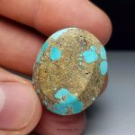 Stunning Large Blue Nishapur Turquoise Stone with Brown Veins