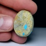 Stunning Blue Nishapur Turquoise Stone with Golden Veins MR0463