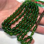 Rare Afghan Shah Maqsoud Prayer Beads – Emerald Green Tasbih from Hesarak Mine