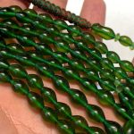 Rare Afghan Shah Maqsoud Prayer Beads – Emerald Green Tasbih from Hesarak Mine
