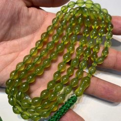 Authentic Afghan Shah Maqsoud Tasbih – Lemon Yellow Gemstone Beads from Hesarak