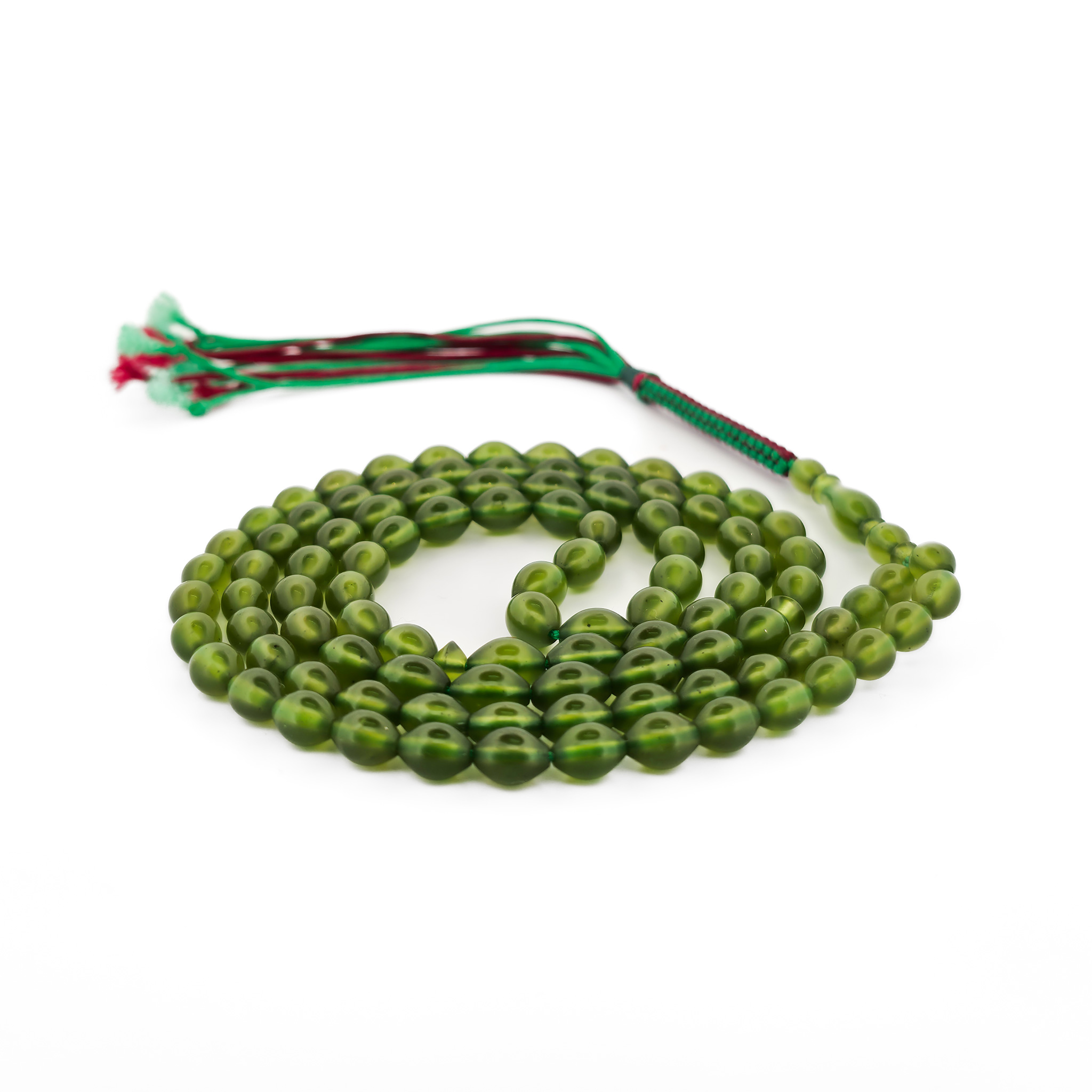 MR0485-Shah-Maqsoud-Tasbih-1 Collector’s Edition 101-Bead Shah Maqsoud Tasbih Made of Natural Emerald-Green Hesarak Gemstones from Afghanistan MR0485