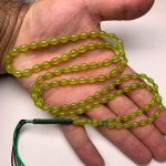 Exquisite 101 Bead Yellow Shah Maqsoud Tasbih from Lameh Kabul with Vintage Traditional Cut