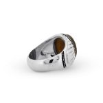 Handcrafted Silver Ring with Engraved Divine Name on Genuine Shah Maqsoud Gemstone